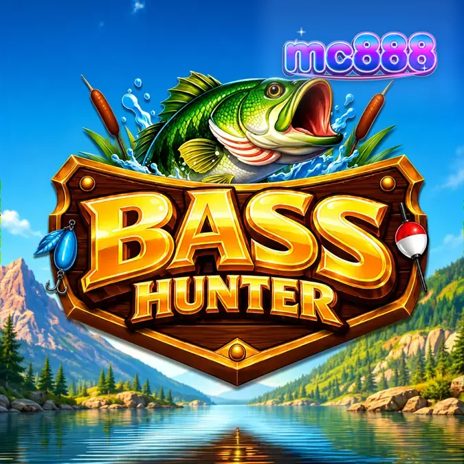 Tampilan visual slot Bass Hunter dengan latar belakang danau yang tenang